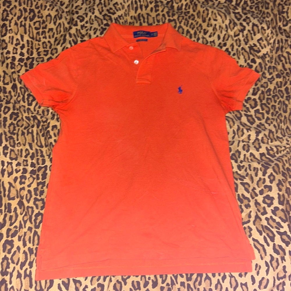 orange polo blue pony